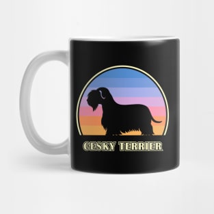 Cesky Terrier Vintage Sunset Dog Mug